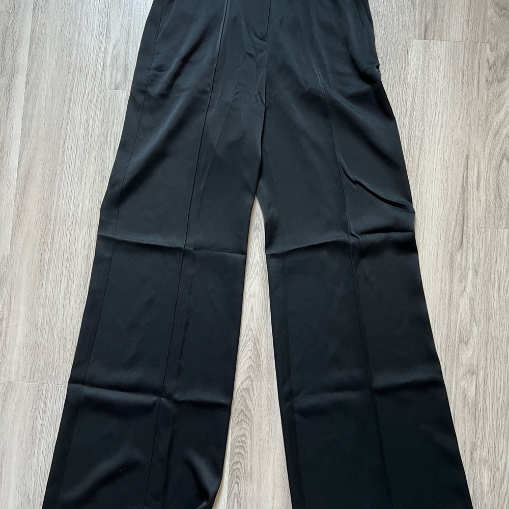 KOBI HALPERIN Andi Pleated Wide-Leg Pants NWT Size 6 Black KF3P13